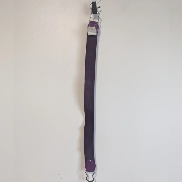 Purple Stretchy Waist Belt w Silver  Hardware - Size Small - Picture 2 of 6